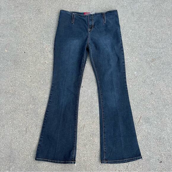 Vintage Y2K Lazer Jeans Flare with no waistband stretchy Size 9 - Picture 3 of 11
